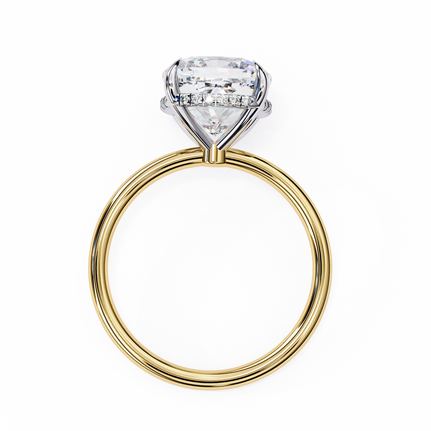 Vittoria Sette Cushion Solitaire Ring