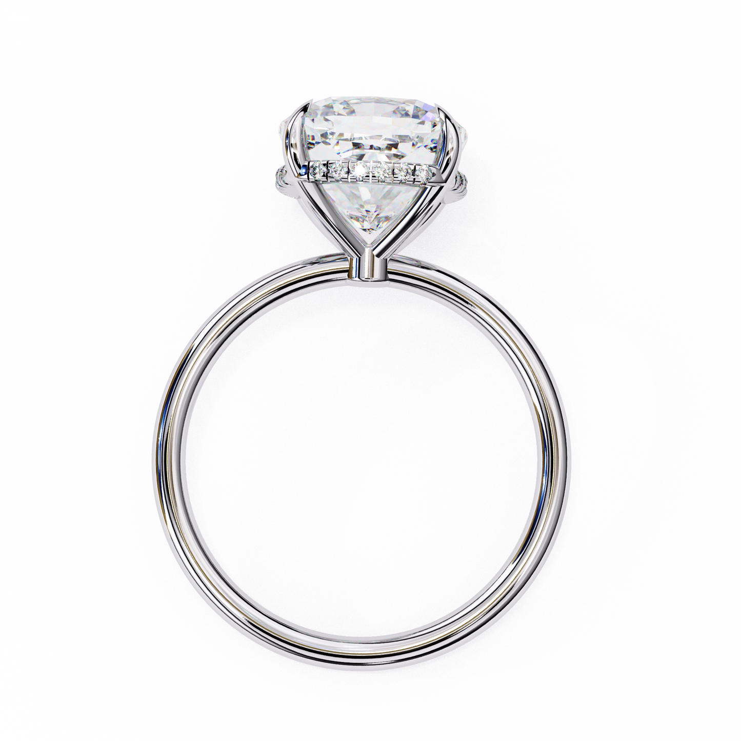 Vittoria Sette Cushion Solitaire Ring
