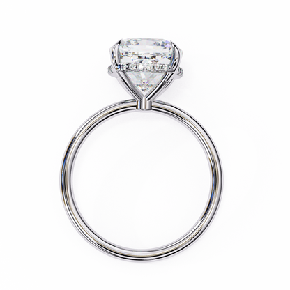 Vittoria Sette Cushion Solitaire Ring
