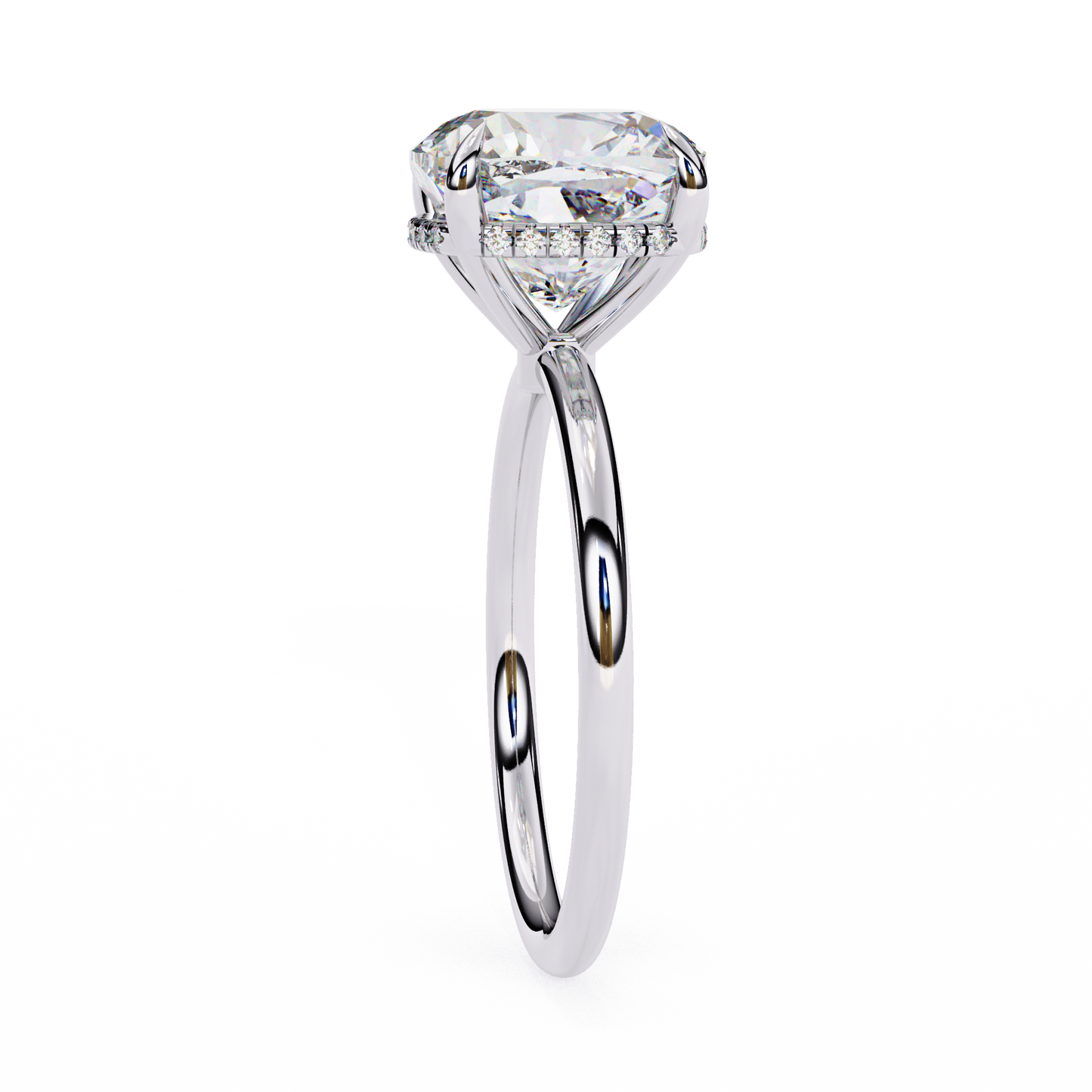 Vittoria Sette Cushion Solitaire Ring