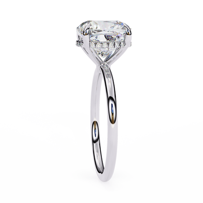 Vittoria Sette Cushion Solitaire Ring