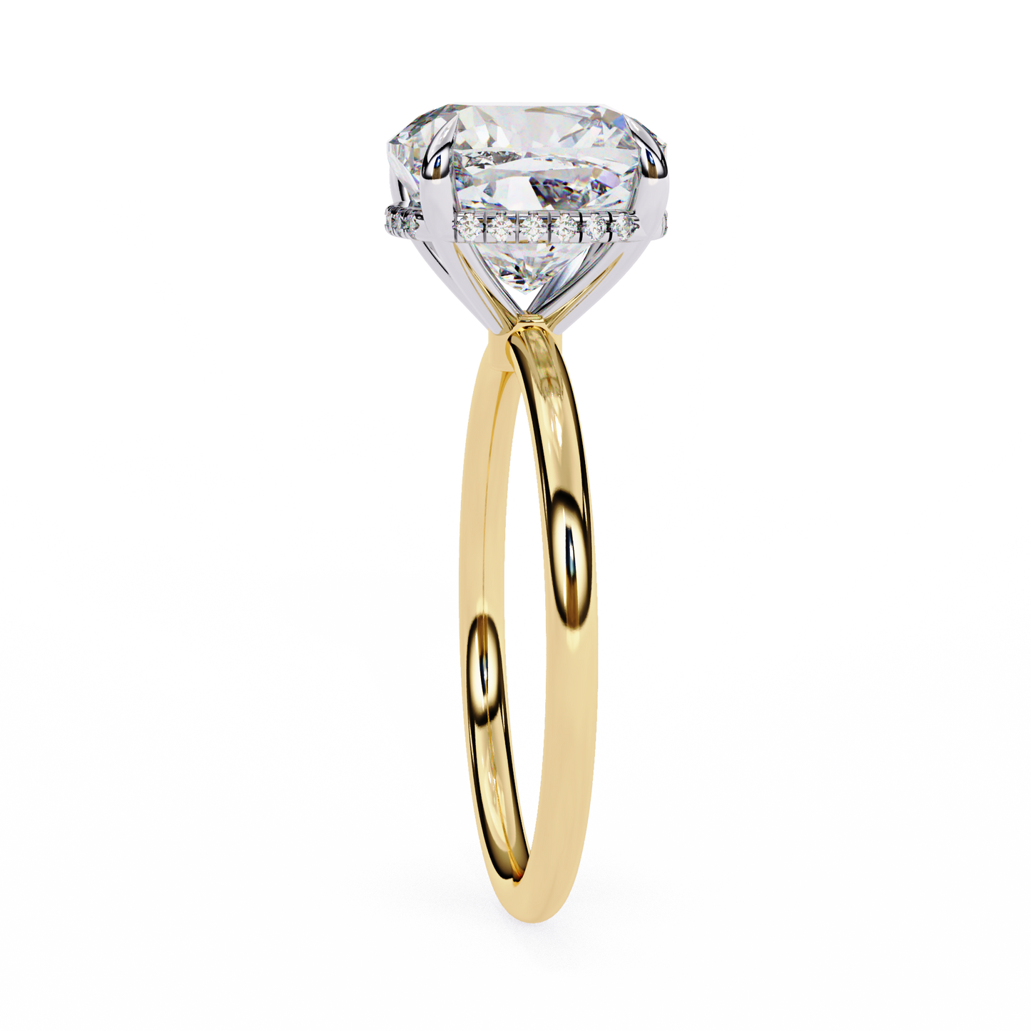 Vittoria Sette Cushion Solitaire Ring