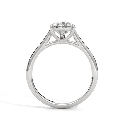 Celestial Petal Pear Solitaire Ring