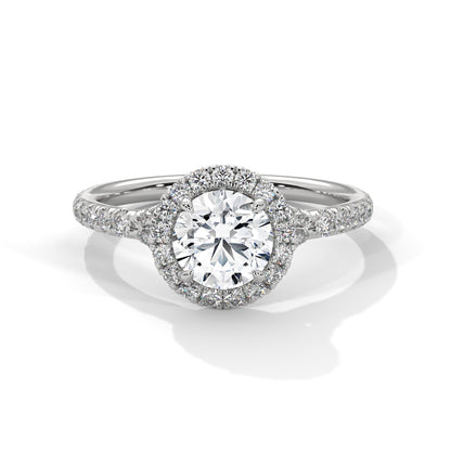 Nuvia Crest Round Solitaire Ring
