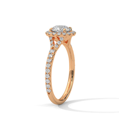 Nuvia Crest Round Solitaire Ring