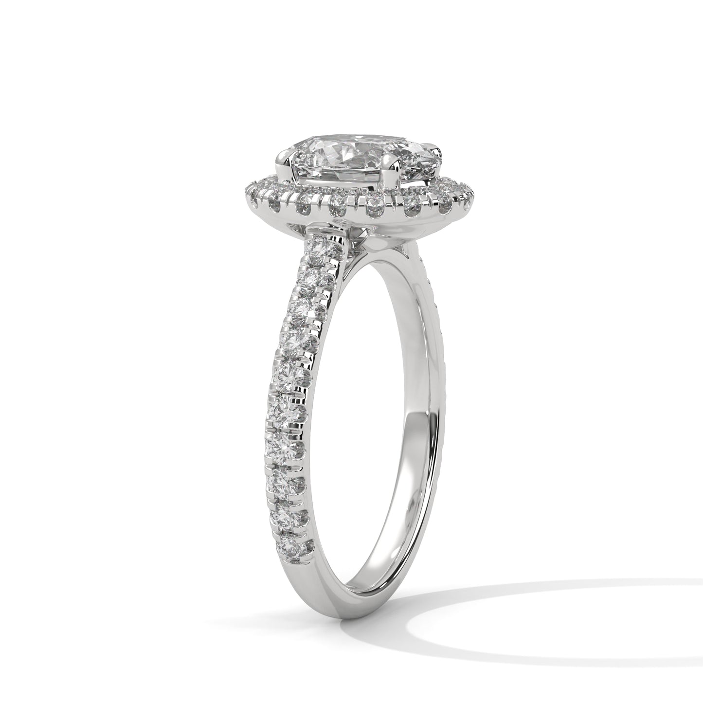 Regal Halo Oval-Cut Diamond Ring