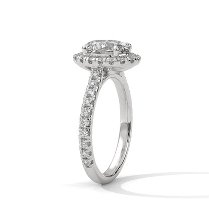 Regal Halo Oval-Cut Diamond Ring