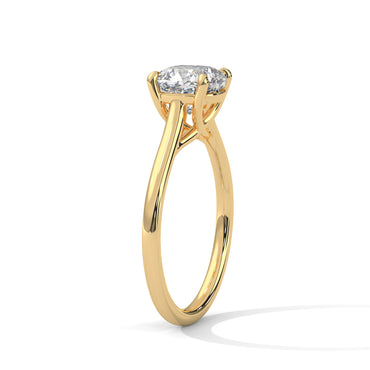 Frosted Promise Cushion Solitaire Ring