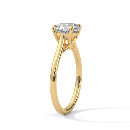 Frosted Promise Cushion Solitaire Ring