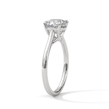 Frosted Promise Cushion Solitaire Ring