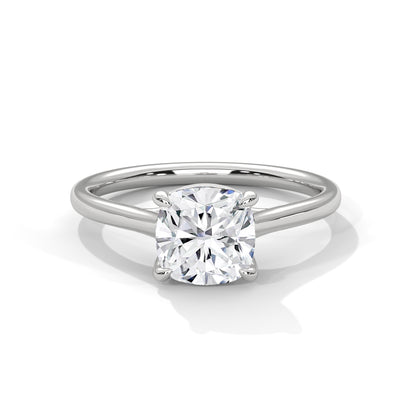 Frosted Promise Cushion Solitaire Ring