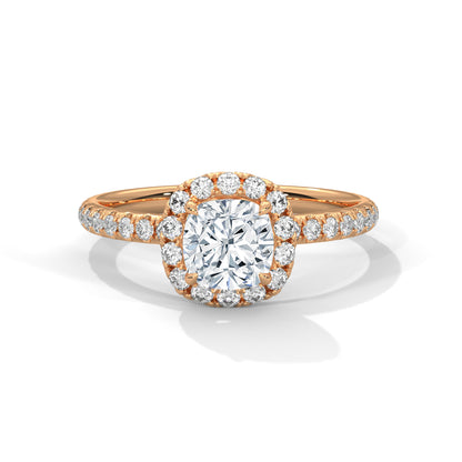 Ardent Sol Cushion Solitaire Ring