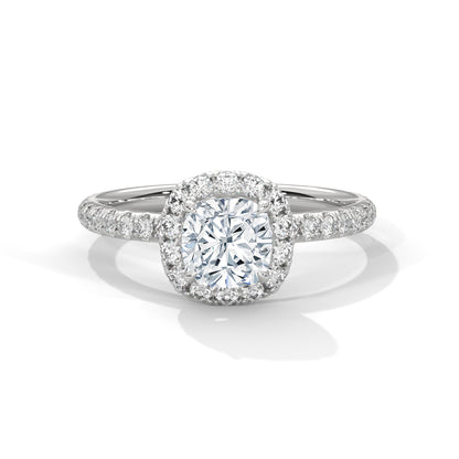 Ardent Sol Cushion Solitaire Ring