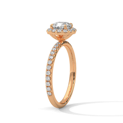 Ardent Sol Cushion Solitaire Ring