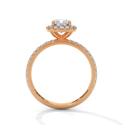 Ardent Sol Cushion Solitaire Ring