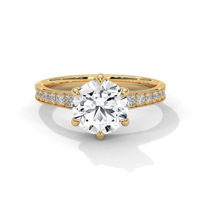 Caelia Bloom Round Solitaire Ring
