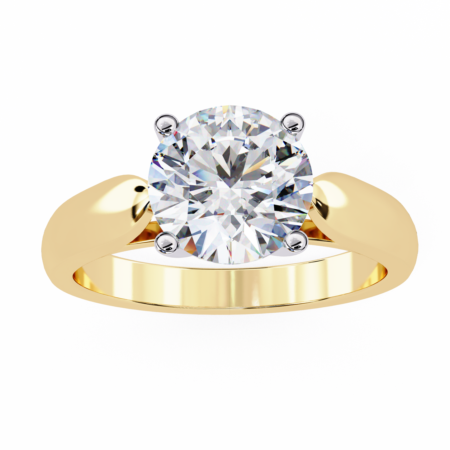 Diamante Vivo Round Solitaire Ring