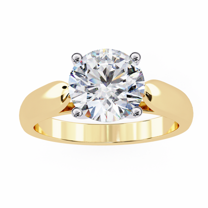 Diamante Vivo Round Solitaire Ring