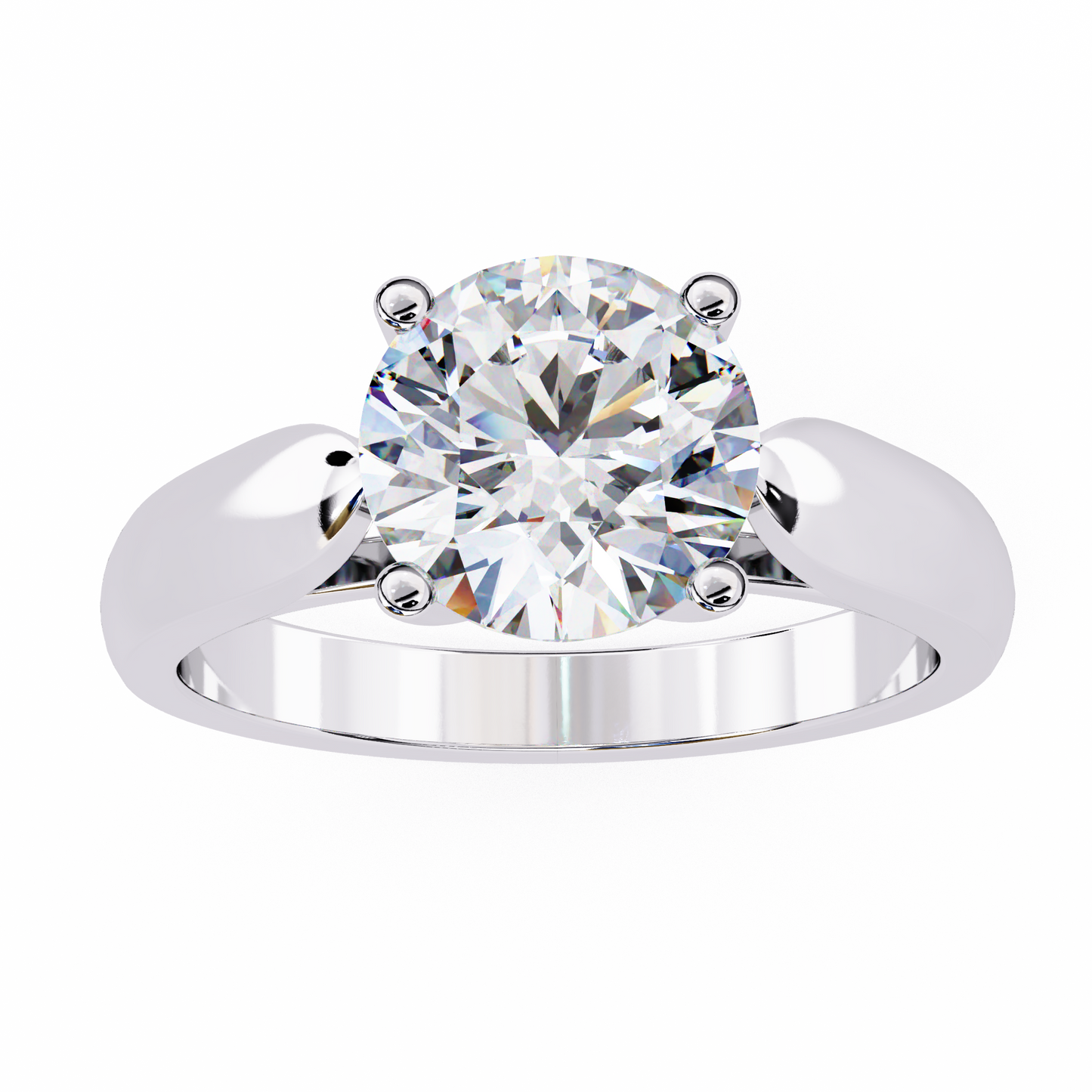 Diamante Vivo Round Solitaire Ring