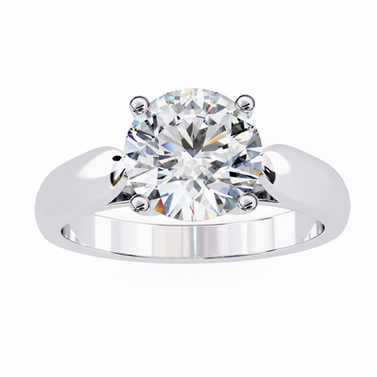 Diamante Vivo Round Solitaire Ring