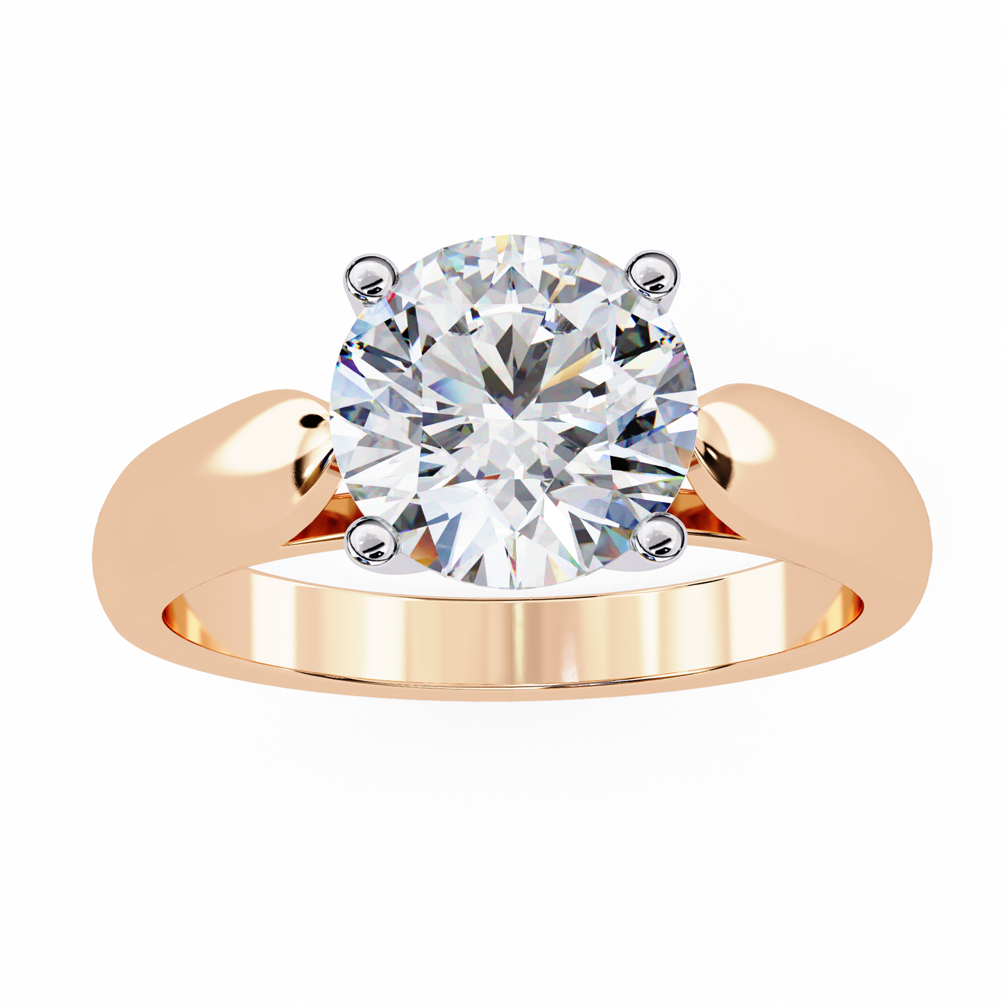 Diamante Vivo Round Solitaire Ring