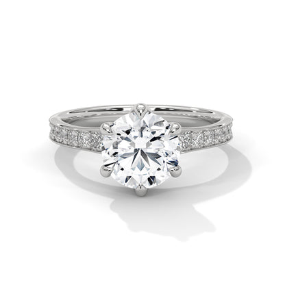 Caelia Bloom Round Solitaire Ring