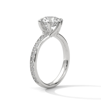 Caelia Bloom Round Solitaire Ring
