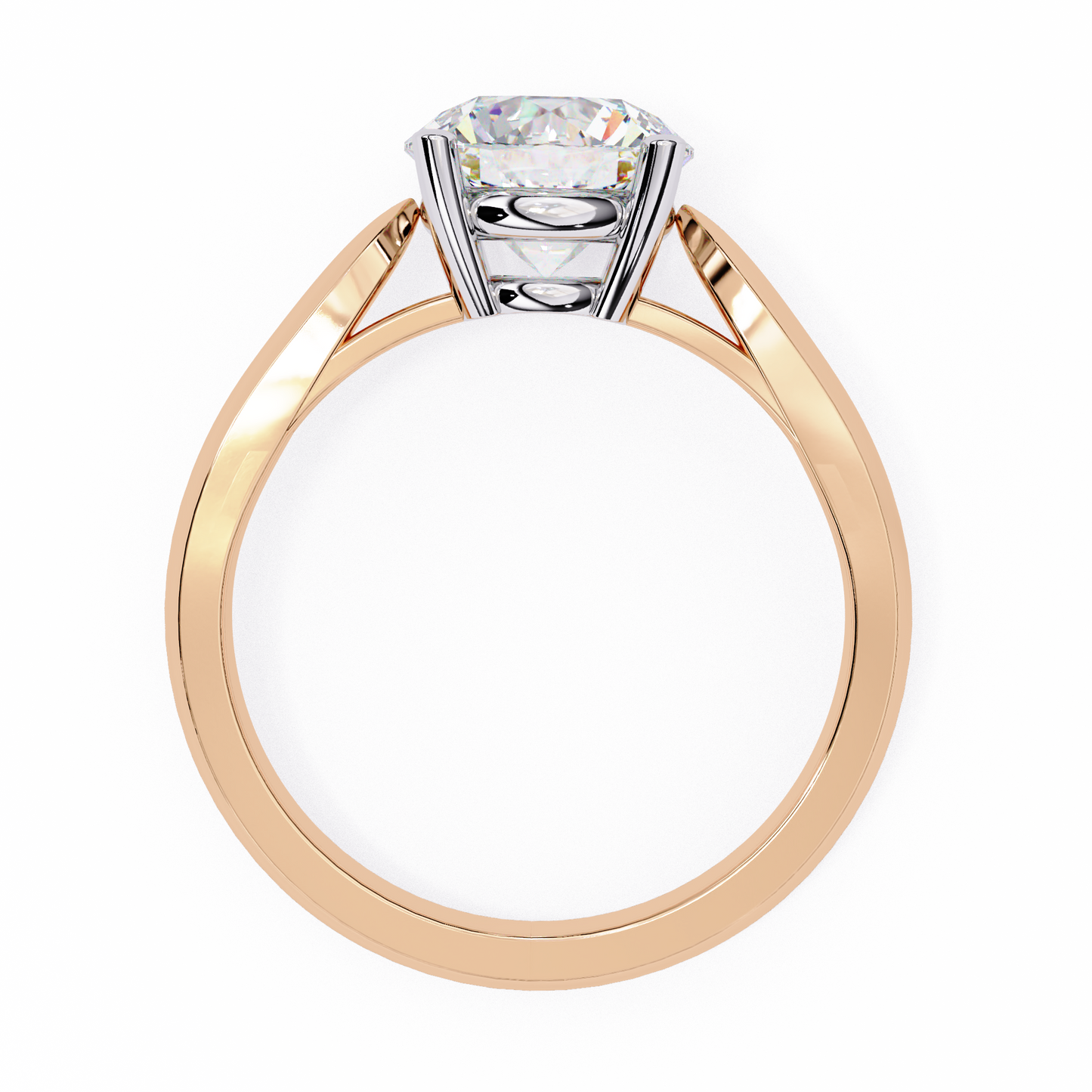 Diamante Vivo Round Solitaire Ring