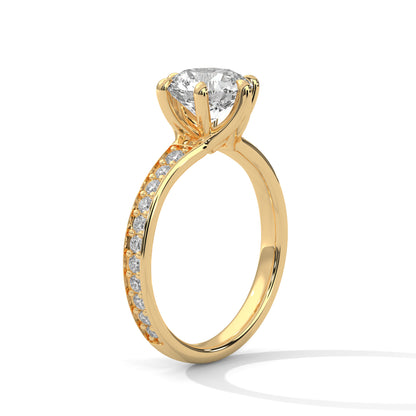 Caelia Bloom Round Solitaire Ring