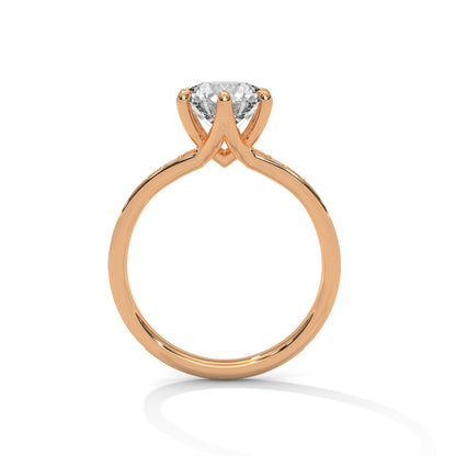 Caelia Bloom Round Solitaire Ring
