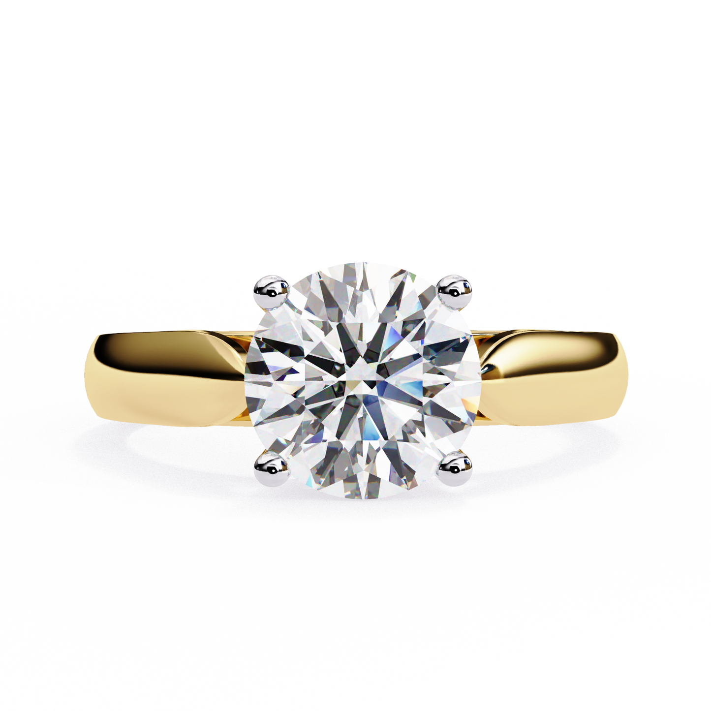 Diamante Vivo Round Solitaire Ring