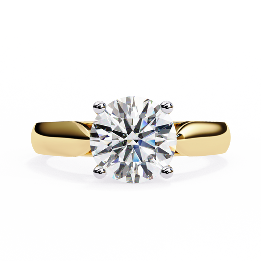 Diamante Vivo Round Solitaire Ring