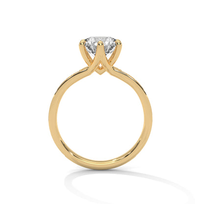 Caelia Bloom Round Solitaire Ring