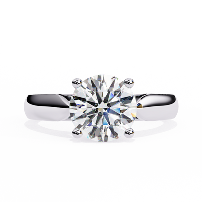 Diamante Vivo Round Solitaire Ring
