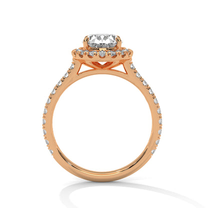 Regal Halo Oval-Cut Diamond Ring
