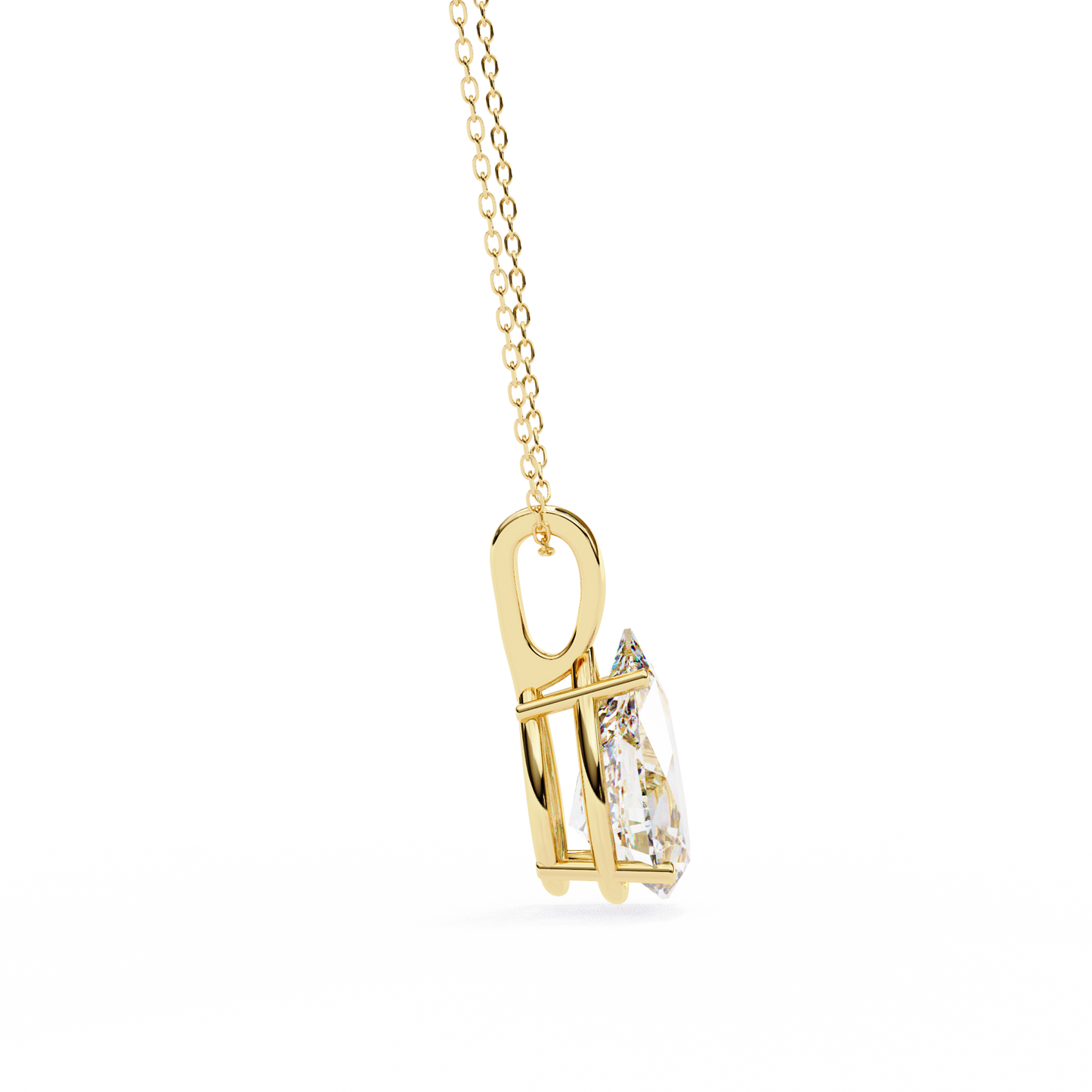 Elnoria Couture Pear Solitaire Pendant