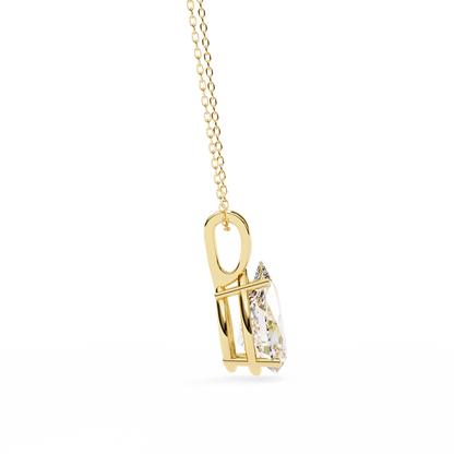 Elnoria Couture Pear Solitaire Pendant
