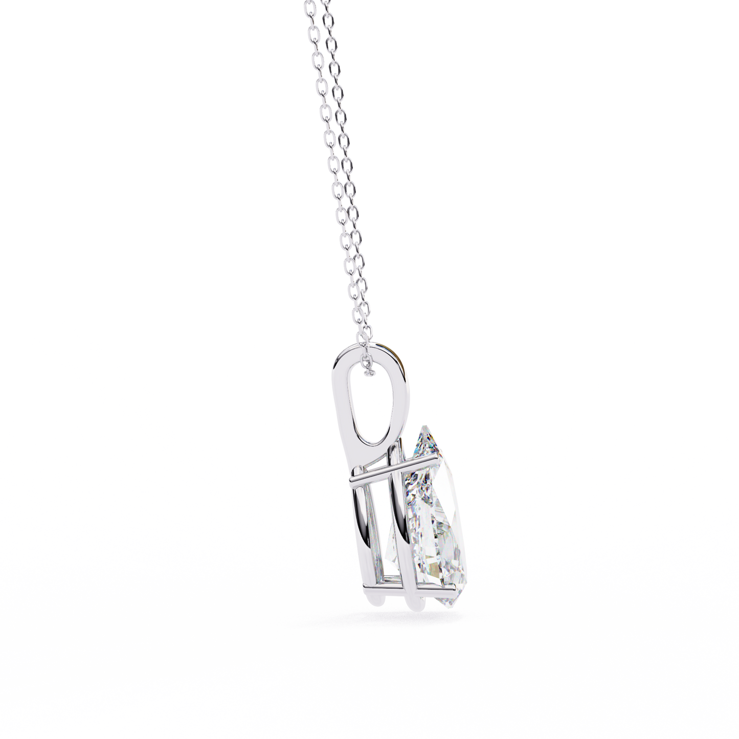 Elnoria Couture Pear Solitaire Pendant