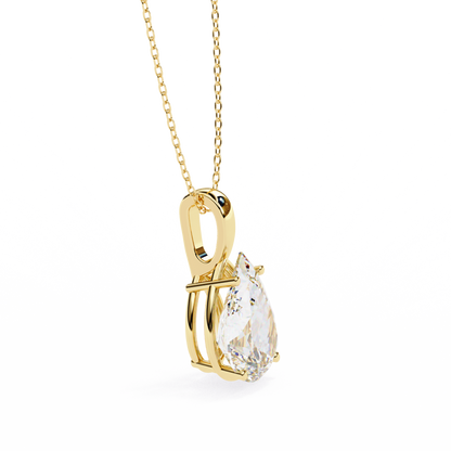 Elnoria Couture Pear Solitaire Pendant