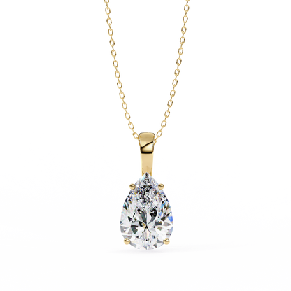 Elnoria Couture Pear Solitaire Pendant