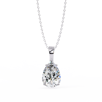 Elnoria Couture Pear Solitaire Pendant
