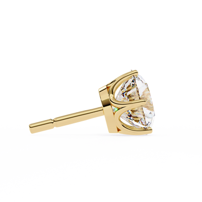 Regal Aura Round Solitaire Studs