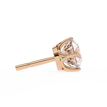 Regal Aura Round Solitaire Studs