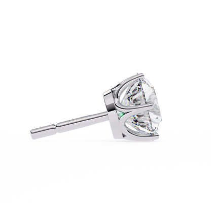 Regal Aura Round Solitaire Studs