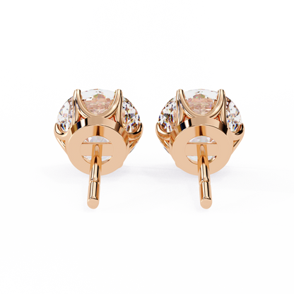 Regal Aura Round Solitaire Studs