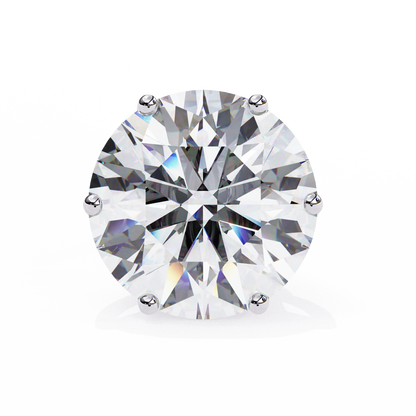 Regal Aura Round Solitaire Studs