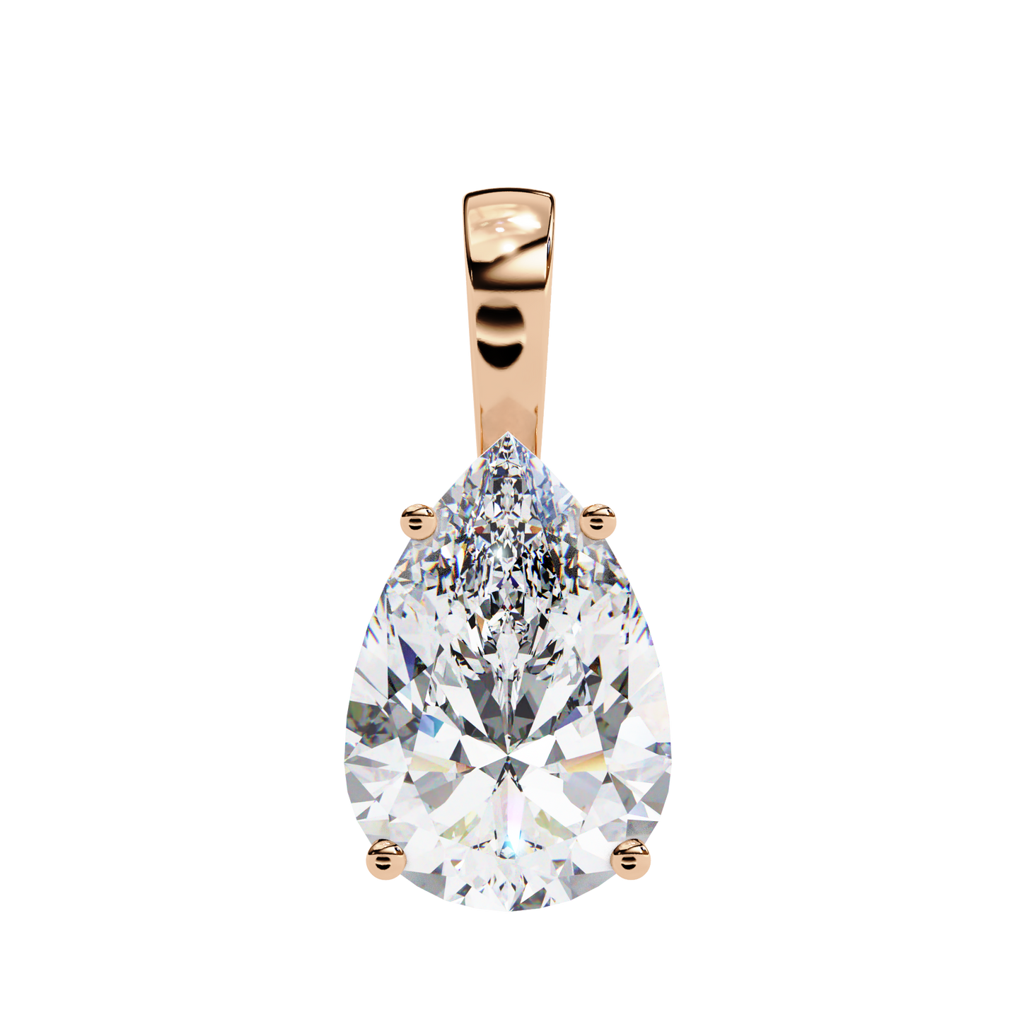 Elnoria Couture Pear Solitaire Pendant
