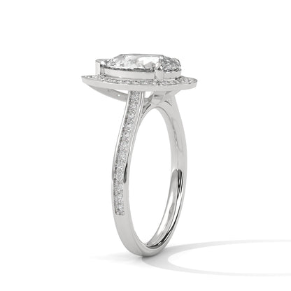 Serene Solace Pear Solitaire Ring