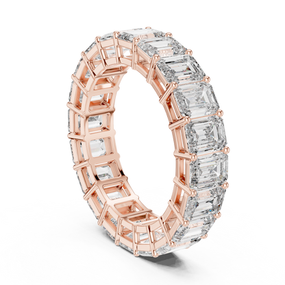 Bellezza Eternity Emerald Diamonds Ring