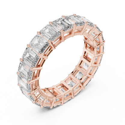 Bellezza Eternity Emerald Diamonds Ring
